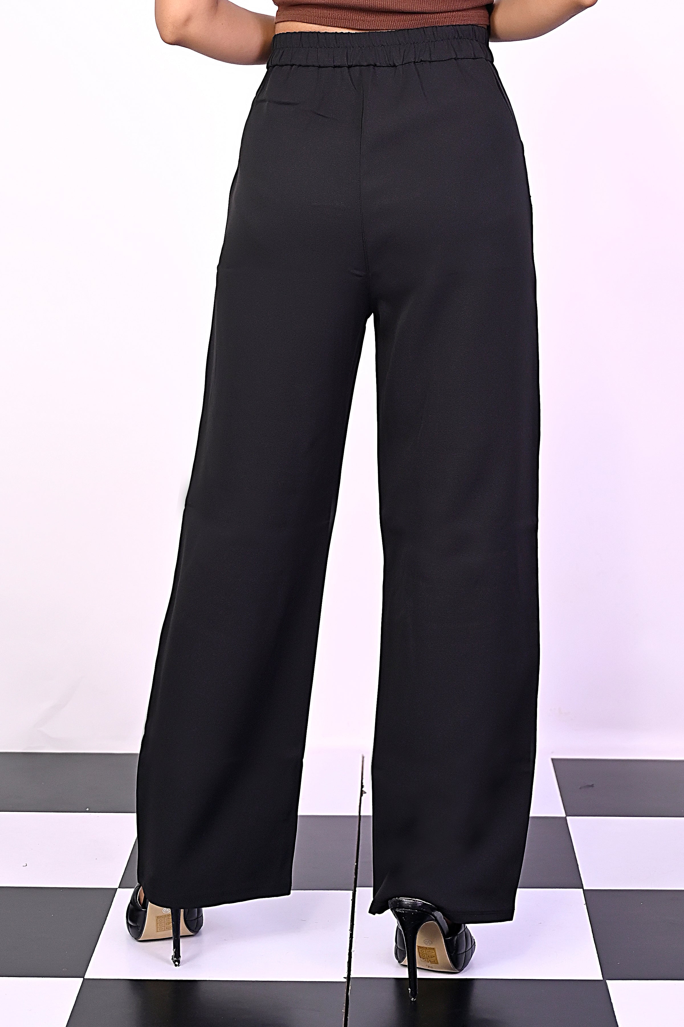 Black  Pleat Korean Pants