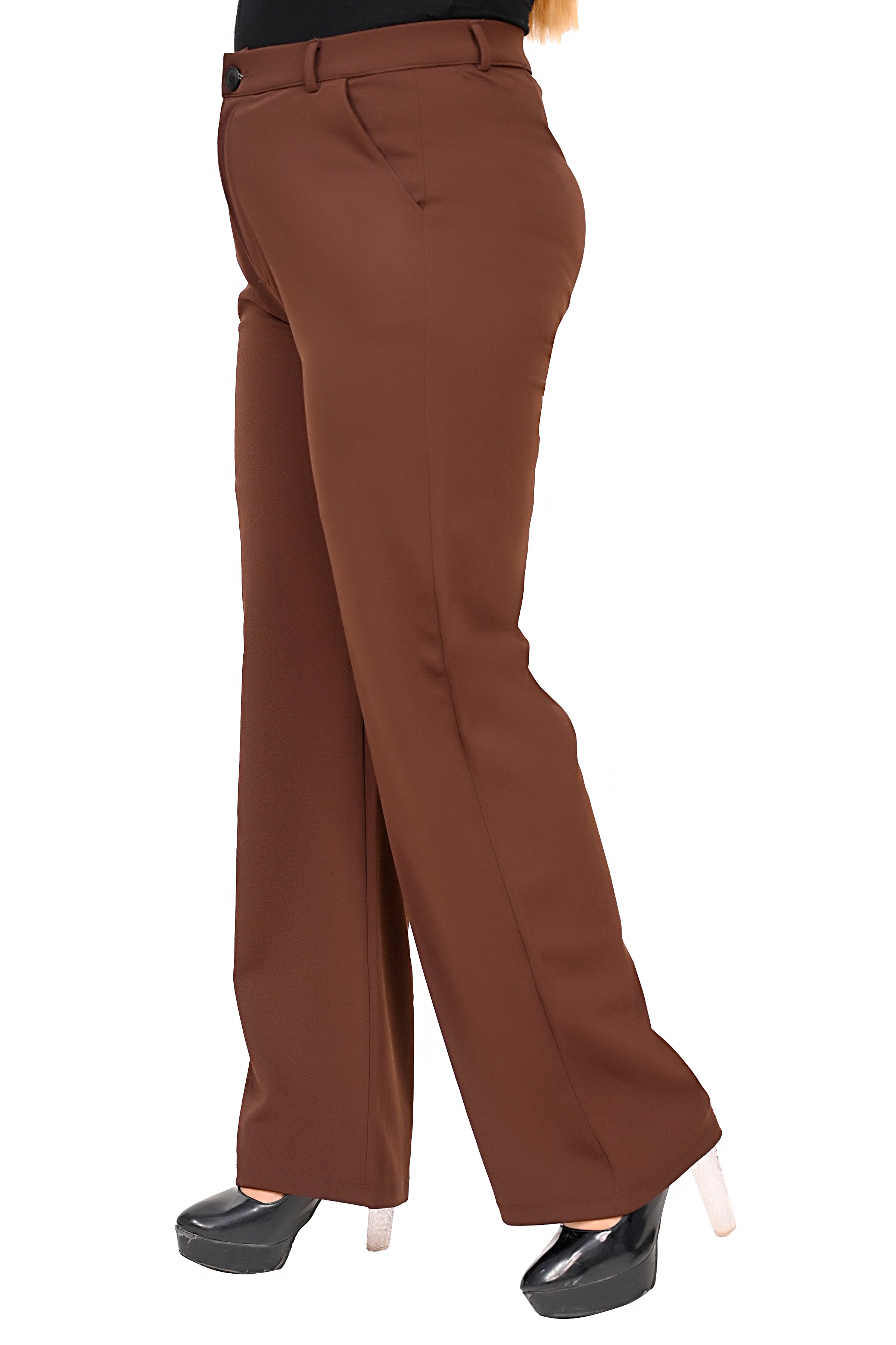Coffee Formal Trousers Lite
