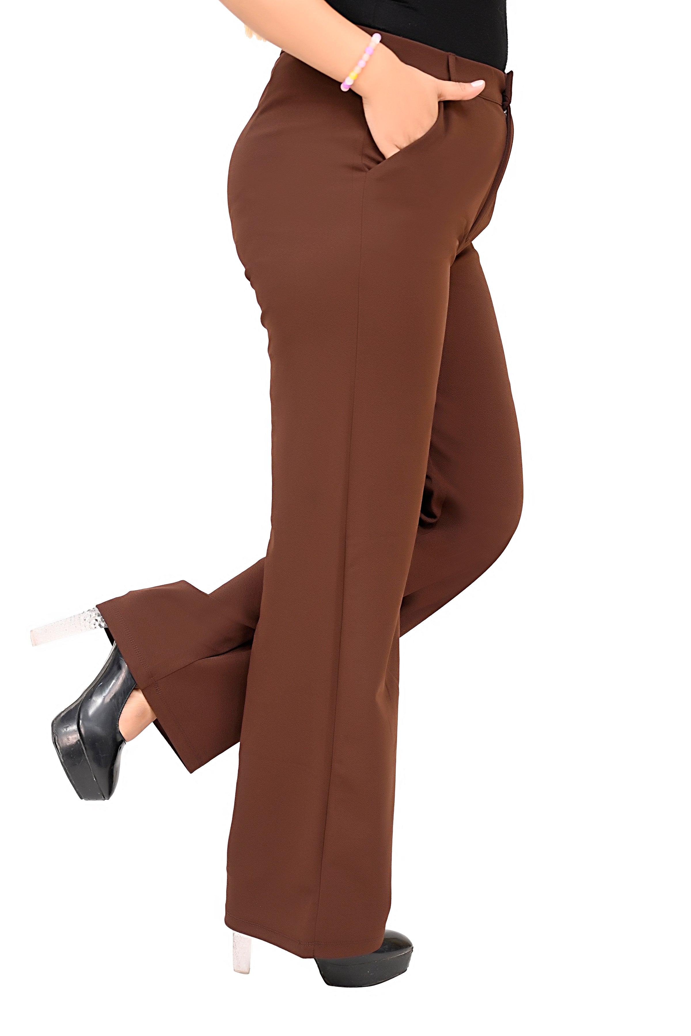 Coffee Formal Trousers Lite