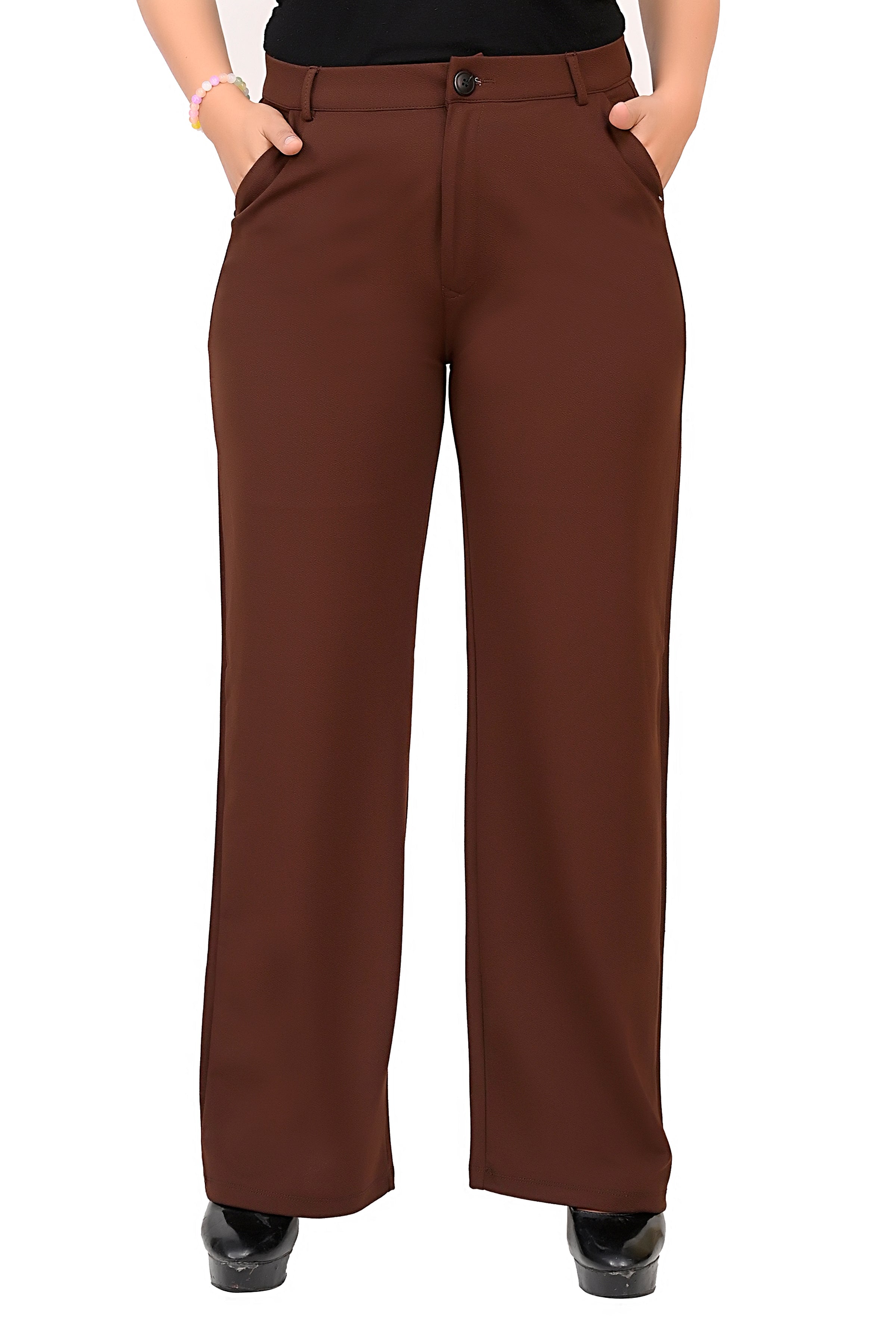 Coffee Formal Trousers Lite