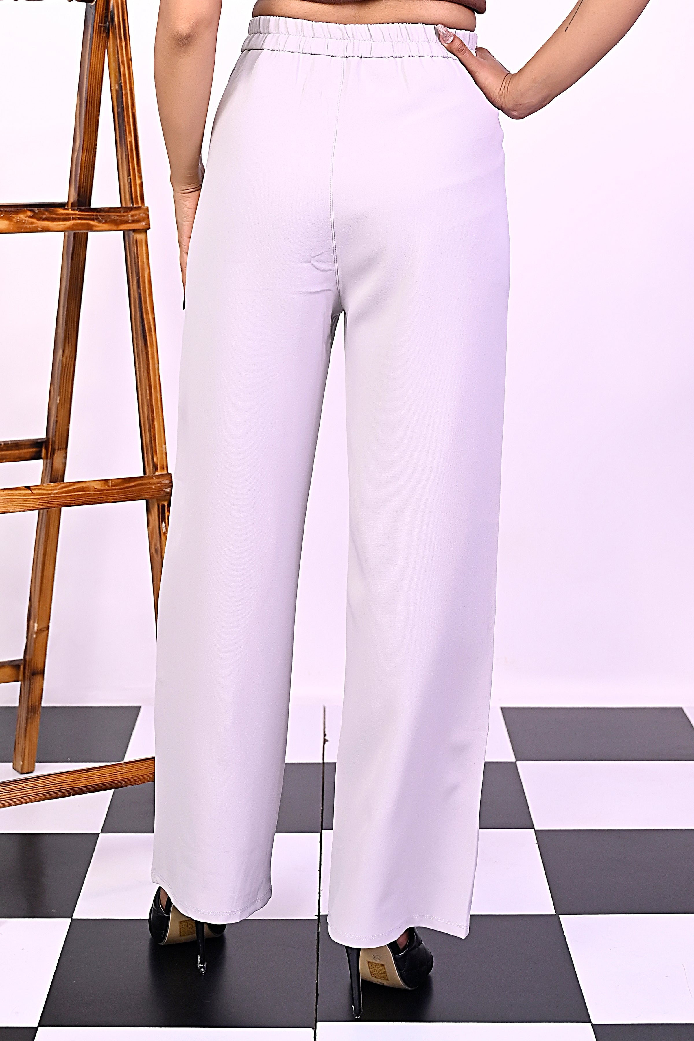 Grey Pleat Korean Pants