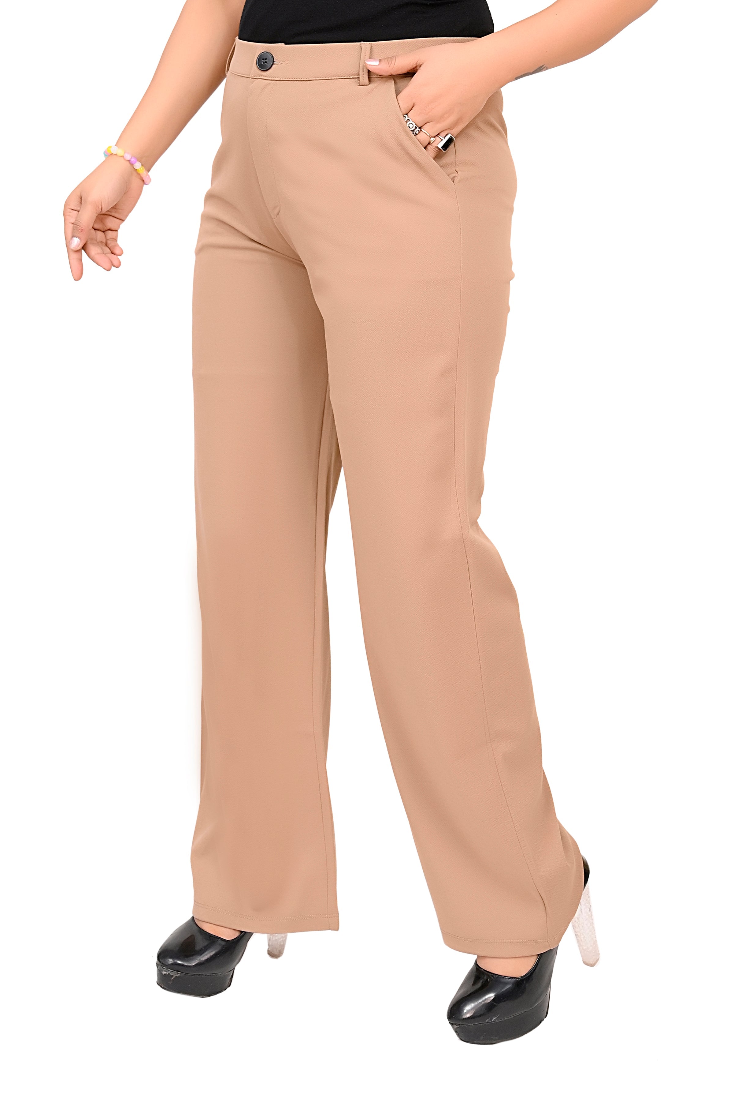 Caramel Formal Trousers Lite